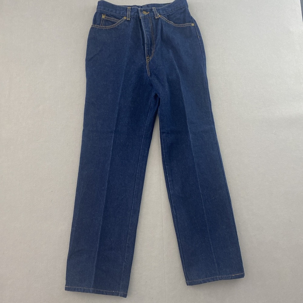 Vintage Brittania Straight Leg High Rise Blue Denim Jeans Women's Size 26x26 USA